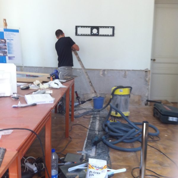 Travaux d'installation réseau